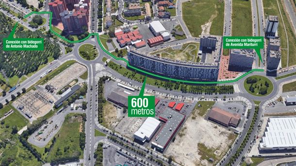 El bidegorri de la calle Bremen conectará la Avenida de Mariturri y Antonio Machado