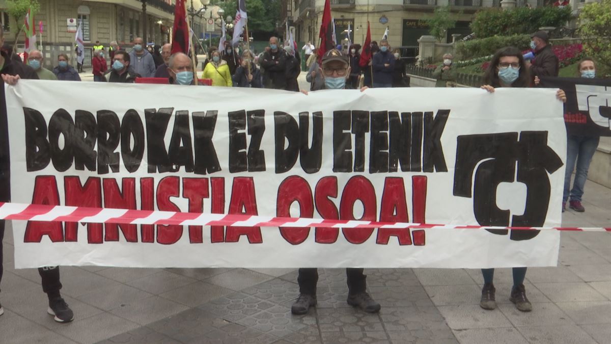 Una movilización de ATA en Bilbao. Imagen obtenida de un vídeo de ETB