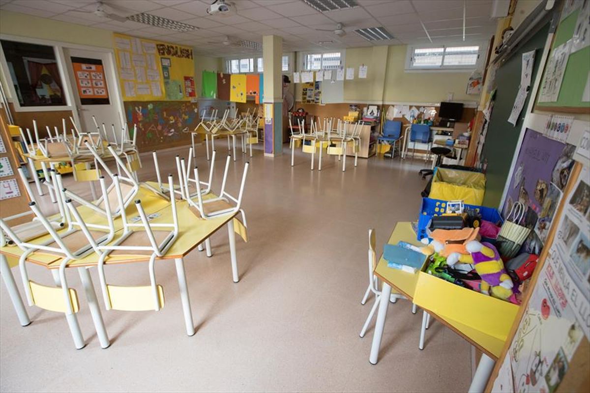 Una aula vacía. Foto: EFE.