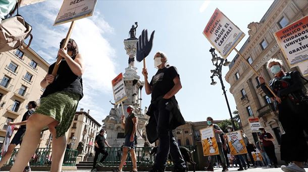 Movilización de Pamplona. Foto: EFE