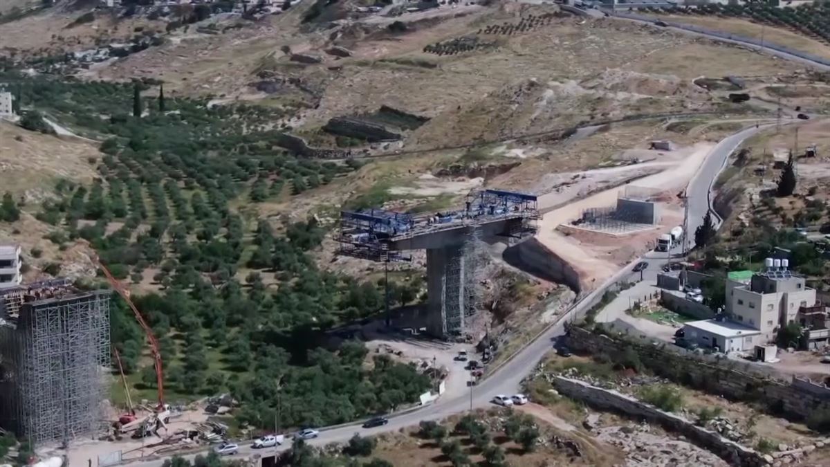 Imagen de la carretera que unirá las colonias del norte y del sur en Israel