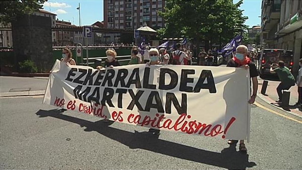Vigésimo séptima edición de la Marcha por Ezkerraldea. Imagen obtenida de un vídeo de EiTB