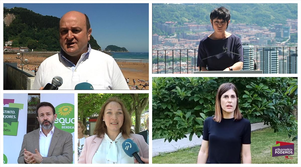 Imagen de representantes de los principales partidos vascos