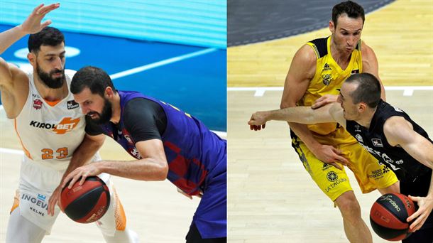 Tornike Shengelia ante Mirotic y Jonathan Rouselle ante Marcelinho Huertas.