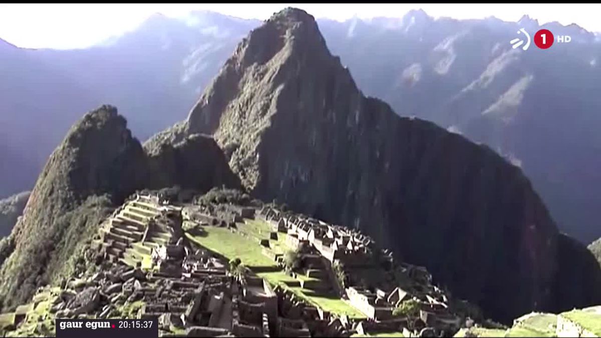 Machu Pichu, Perun. ETBren bideo batetik ateratako irudia.