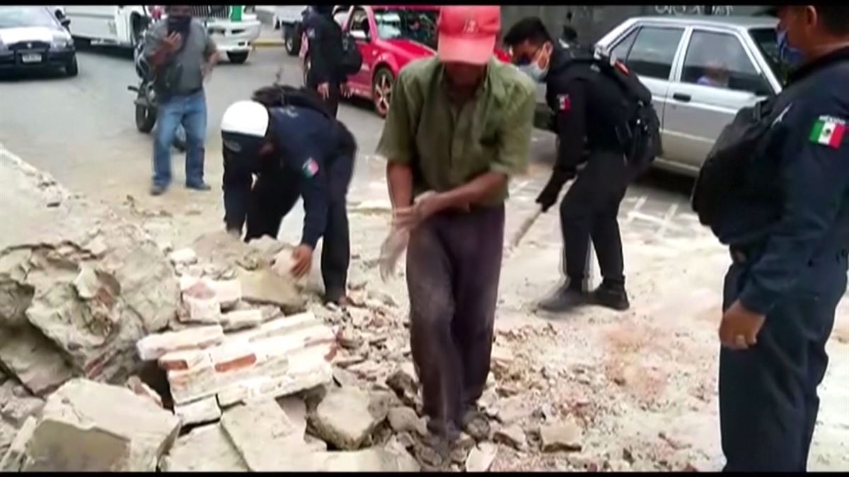 Terremoto en México. Imagen obtenida de un vídeo de agencias.