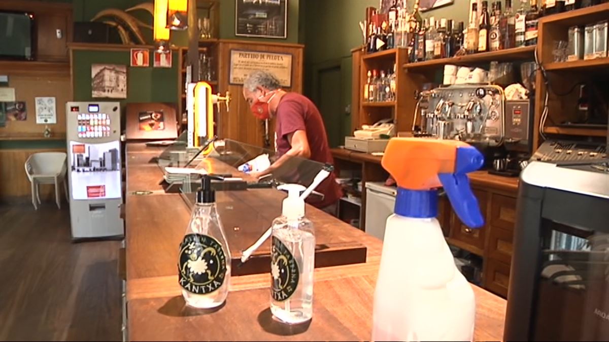 Bar de Pamplona. Imagen obtenida de un vídeo de ETB.