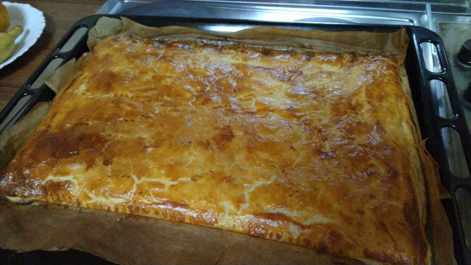 Hojaldre de crema y cabello de ángel