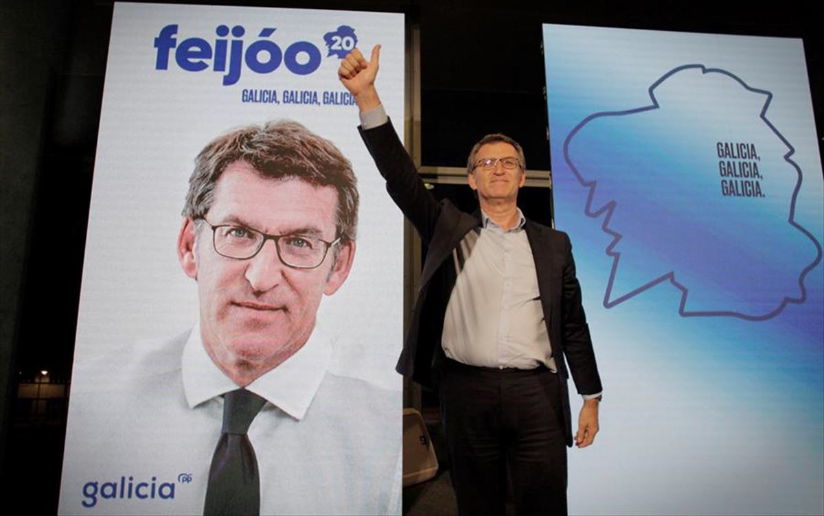 El presidente de la Xunta de Galicia y candidato del PP, Alberto Núñez Feijóo. Foto: Efe