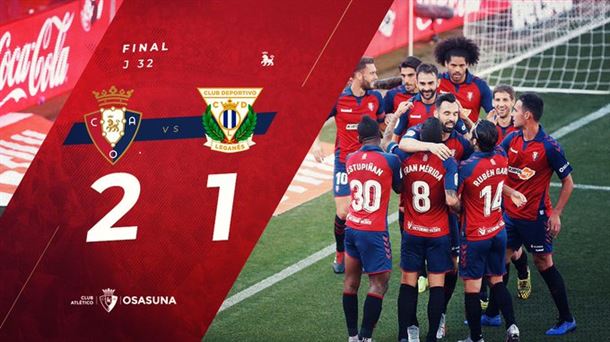 Gol de Enric Gallego y victoria "in extremis" de Osasuna frente al Leganés (vía @CAOsasuna). 