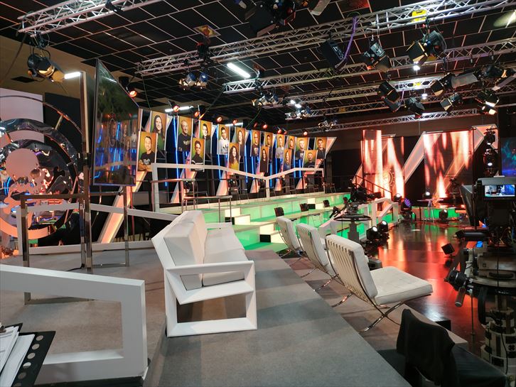 El plató de "El Conquis", listo para la gran final
