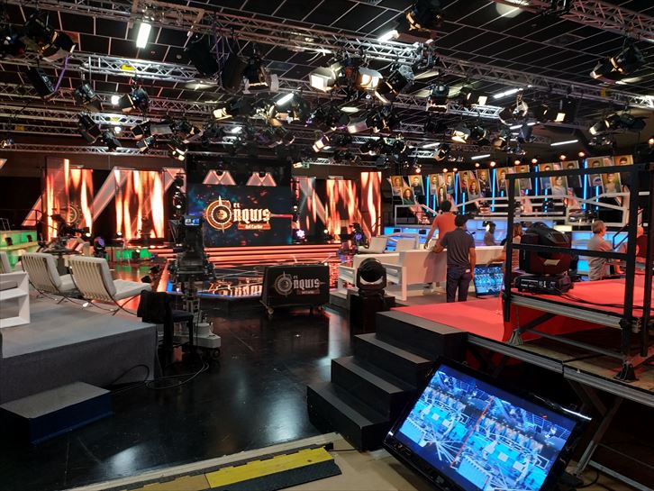 El plató de "El Conquis", listo para la gran final