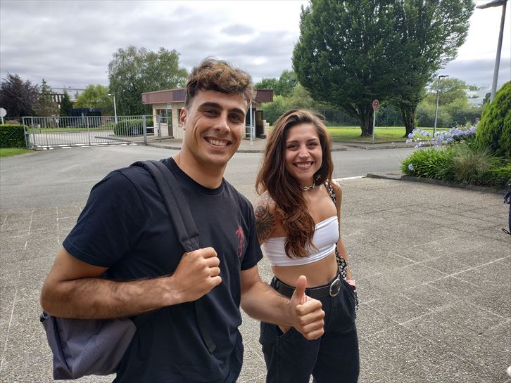 Lander y Durana,  antes de la final de "El Conqui"