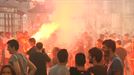 Fiesta en Vitoria-Gasteiz tras la victoria del Kirolbet Baskonia en la Liga Endesa