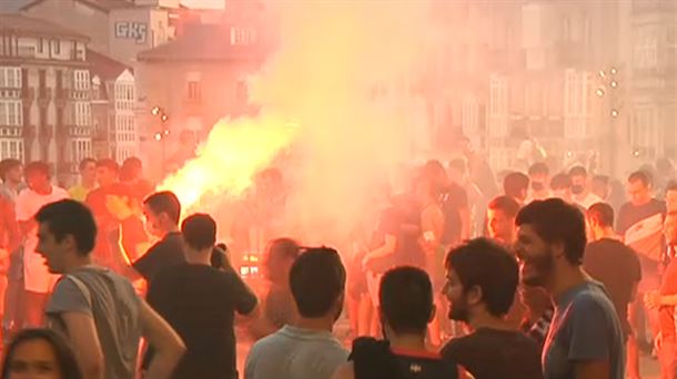 Celebración en Vitoria-Gasteiz. Imagen obtenida de un vídeo de ETB.