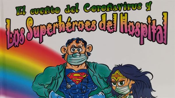 Portada del libro "El cuento del coronavirus y los superhéroes del hospital"