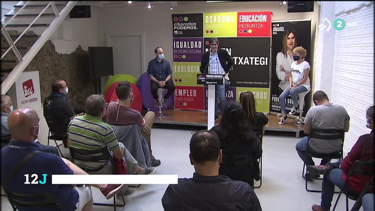 Elkarrekin Podemos-IU. Imagen obtenida de un vídeo de ETB.