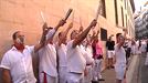 7 de julio sin encierro pero con cánticos a San Fermín y emocionantes reencuentros