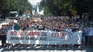 Protesta contra el cierre de la planta de Siemens Gamesa en Aoiz