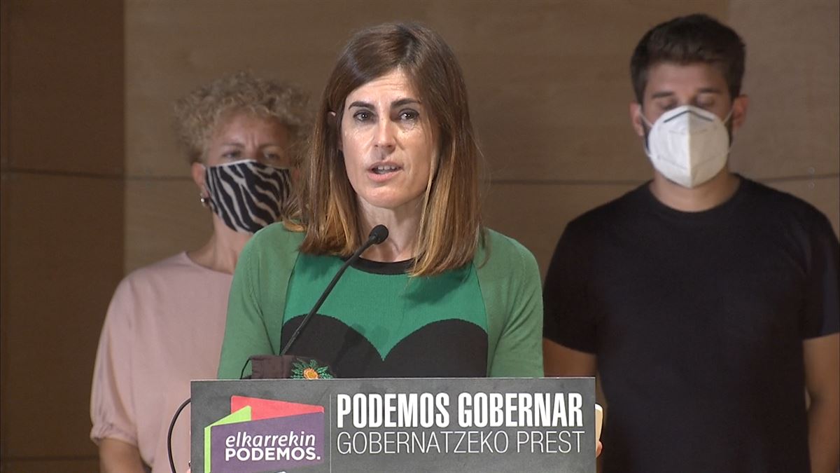 Miren Gorrotxategi ELkarrekin Podemos-IUren hautagaia. Argazkia: Efe
