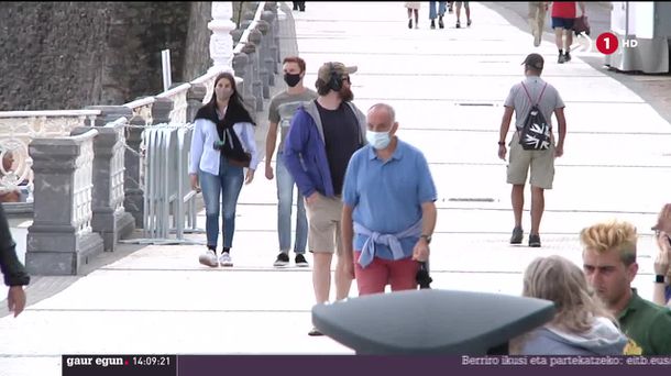 Donostia, gaur goizean. ETBren bideo batetik ateratako irudia.