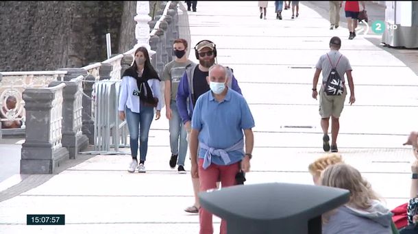 San Sebastián, esta mañana. Imagen obtenida de un vídeo de ETB.