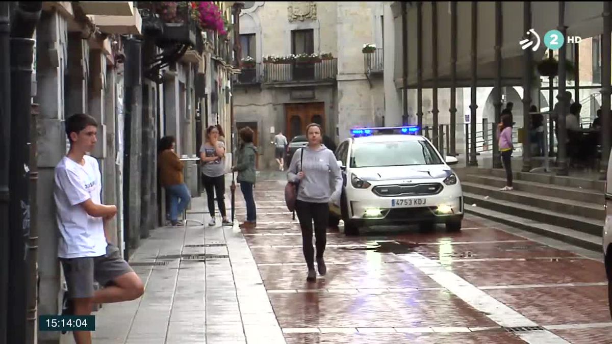 Tolosa, esta mañana. Imagen obtenida de un vídeo de ETB.