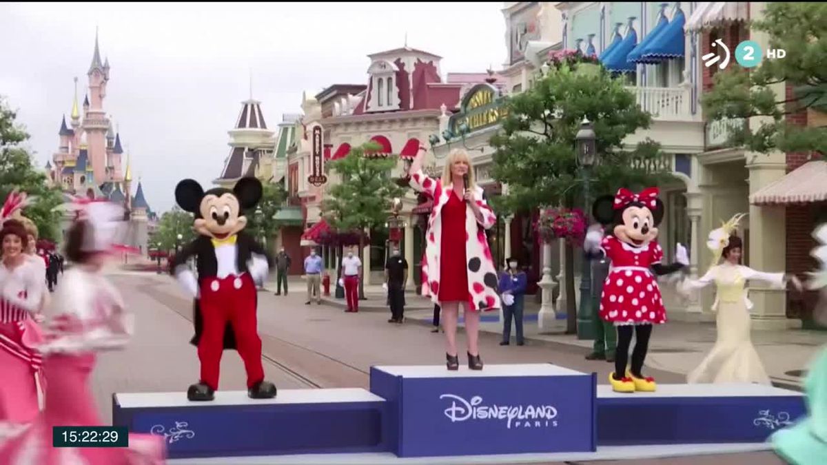 Disneyland París, esta mañana. Imagen obtenida de un vídeo de Agencias.