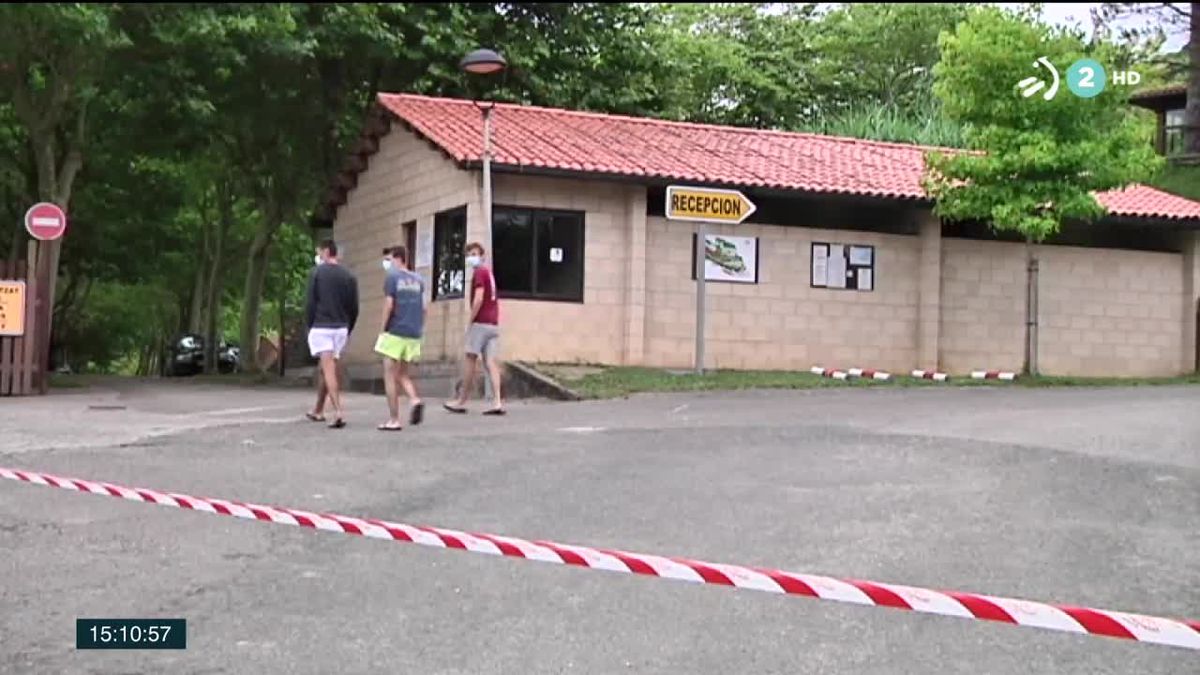 Camping Talai Mendi de Zarautz. Imagen obtenida de un vídeo de ETB.