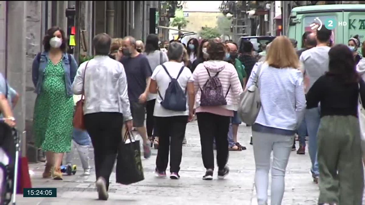 Tolosa, esta mañana. Imagen obtenida de un vídeo de ETB.