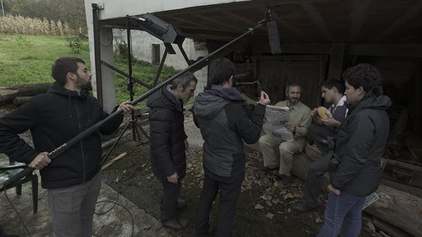 Korosagasti filma grabatzen
