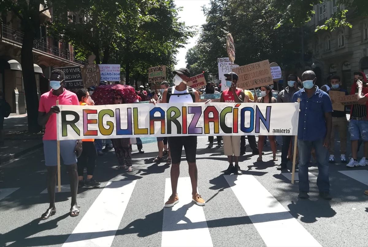 Movilización de Bilbao. Foto: Ongi Etorri Errefuxiatuak