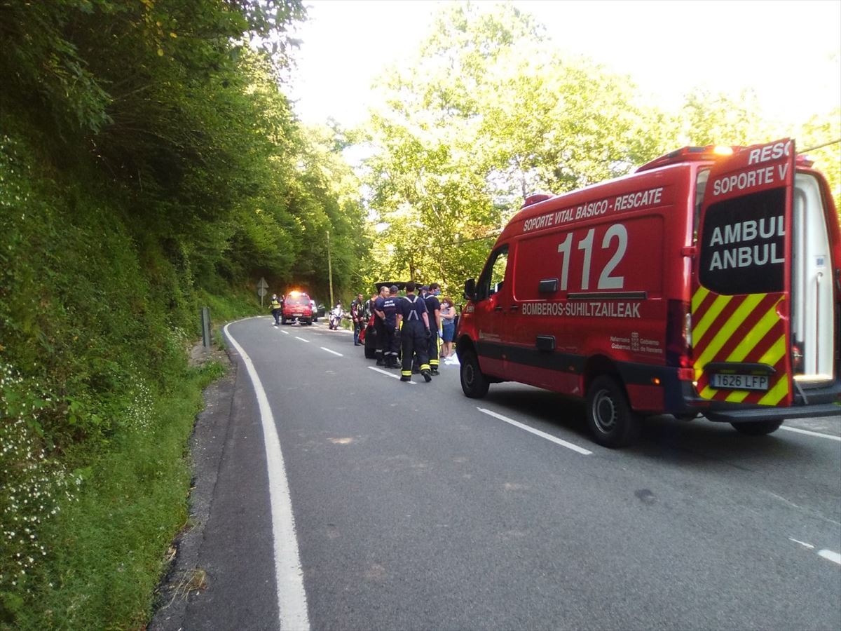 Motozale bat hil da Luzaiden (Nafarroa). Argazkia: Nafarroako suhiltzaileak