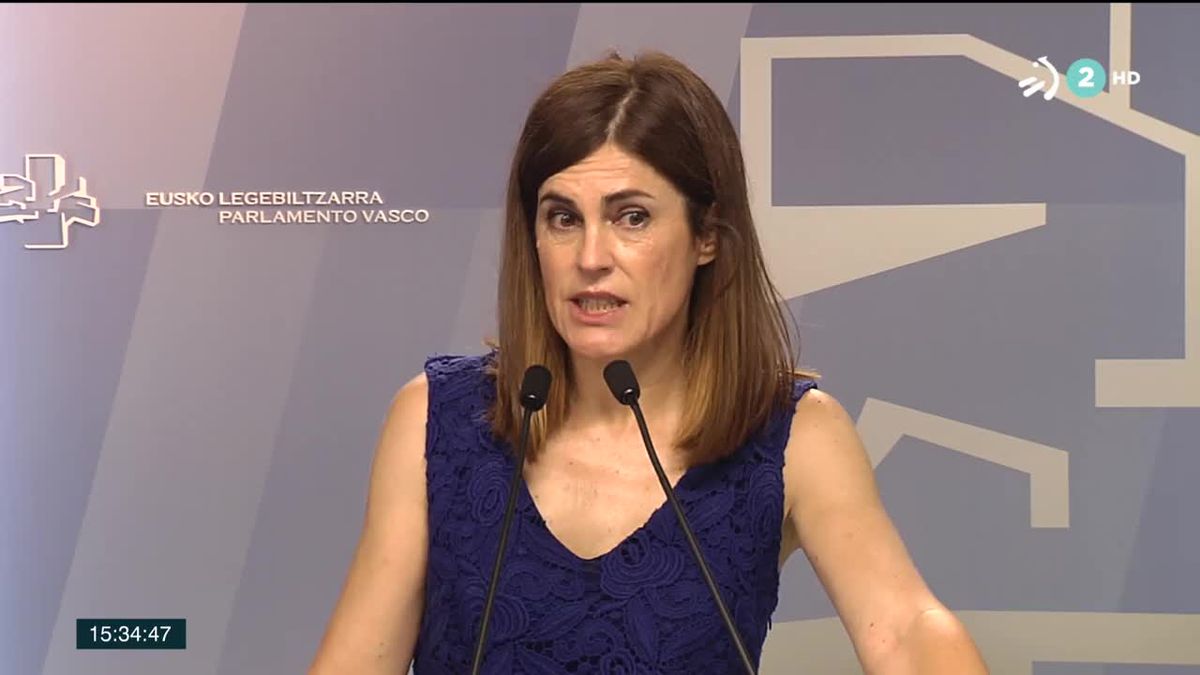 Miren Gorrotxategi, parlamentaria de Elkarrekin Podemos. Imagen: EiTB.