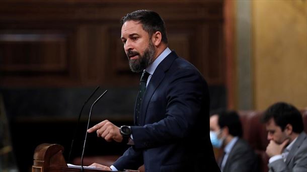 Santiago Abascal (Vox), en el Congreso. Foto de archivo: EFE