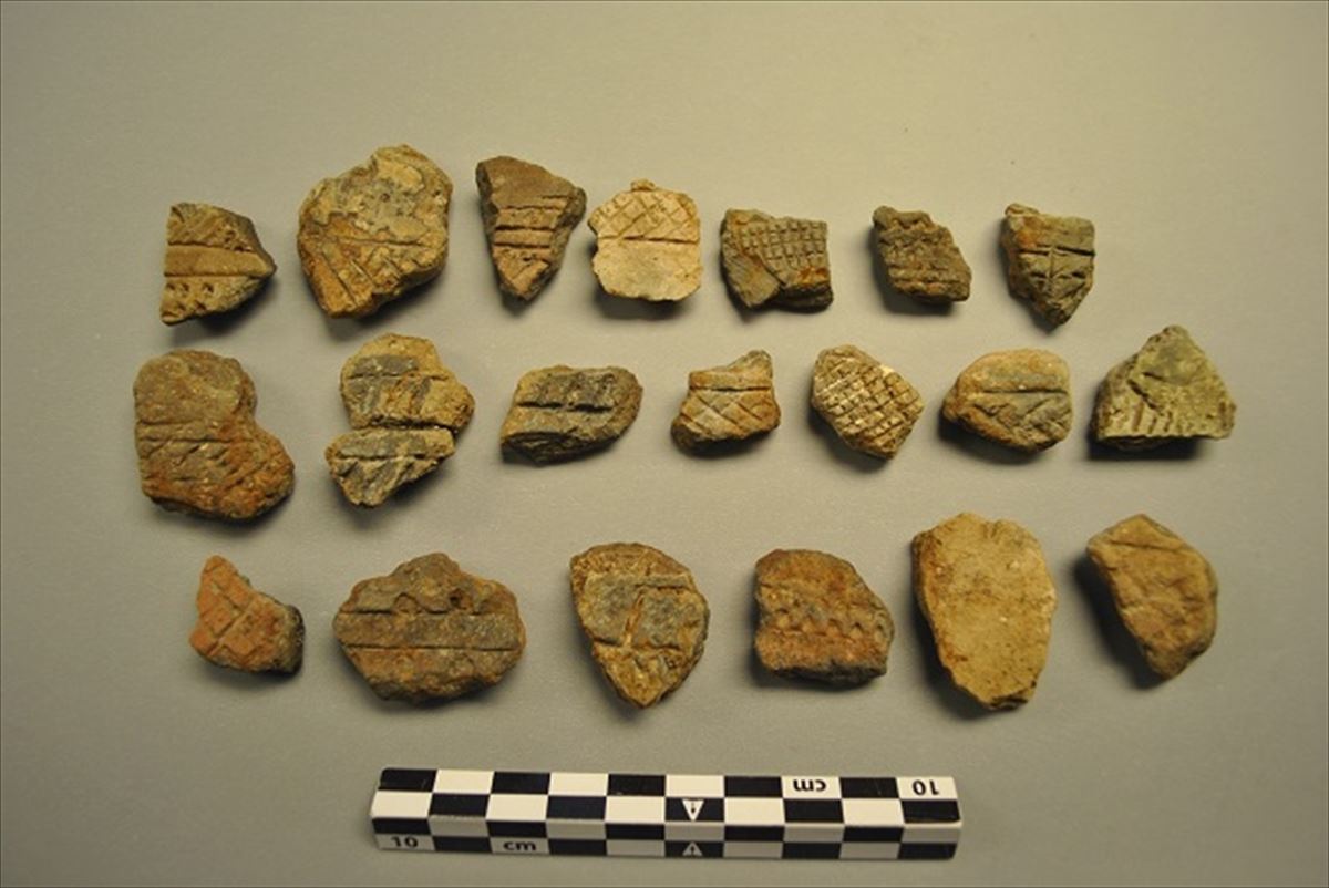 fragmentos cerámicos recuperados del Valle Salado de Añana