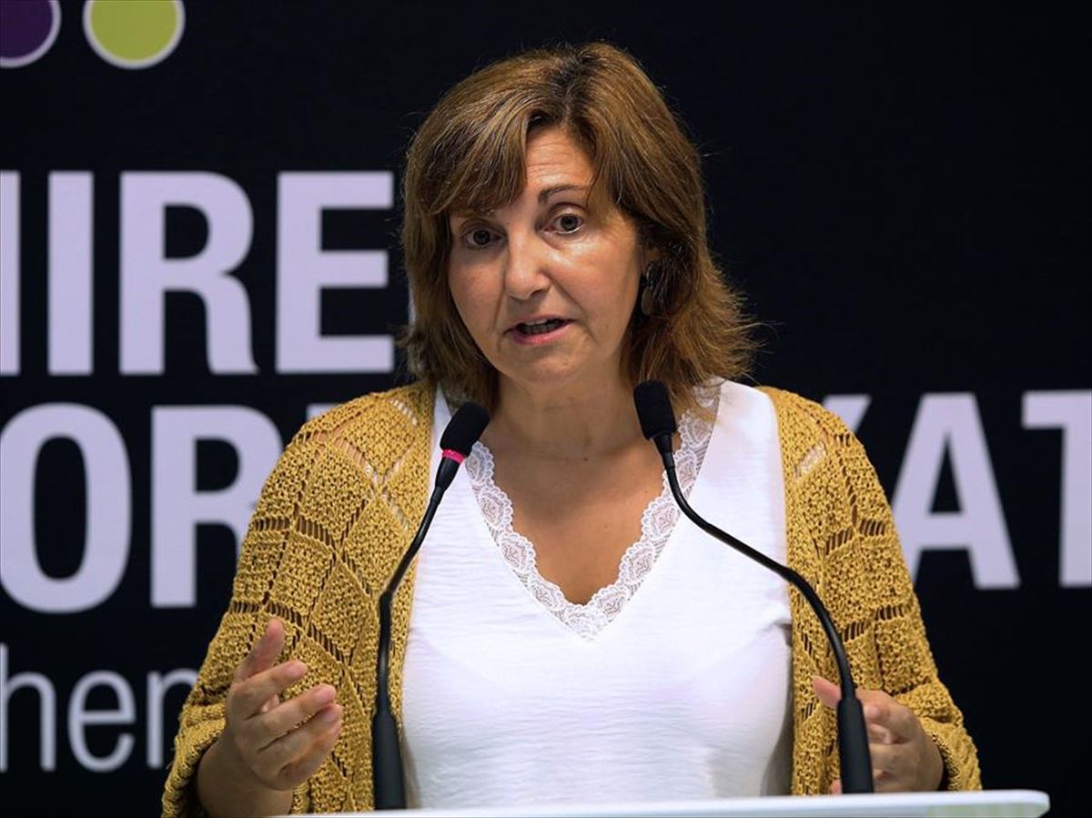 La coordinadora autonómica de Podemos Euskadi, Pilar Garrido