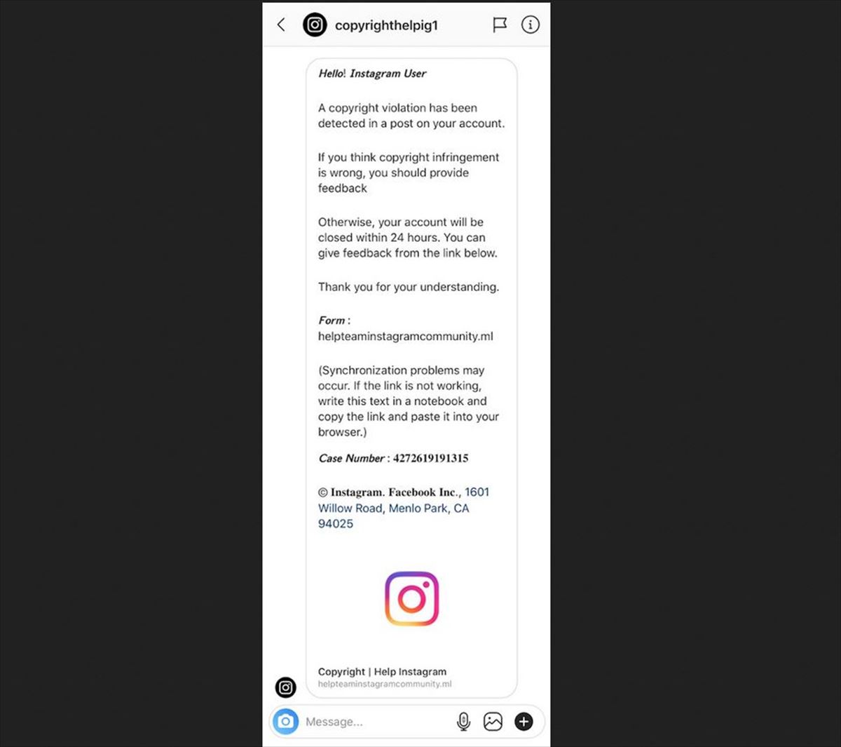 Alertan de una campaña para robar cuentas de Instagram con cuentas falsas