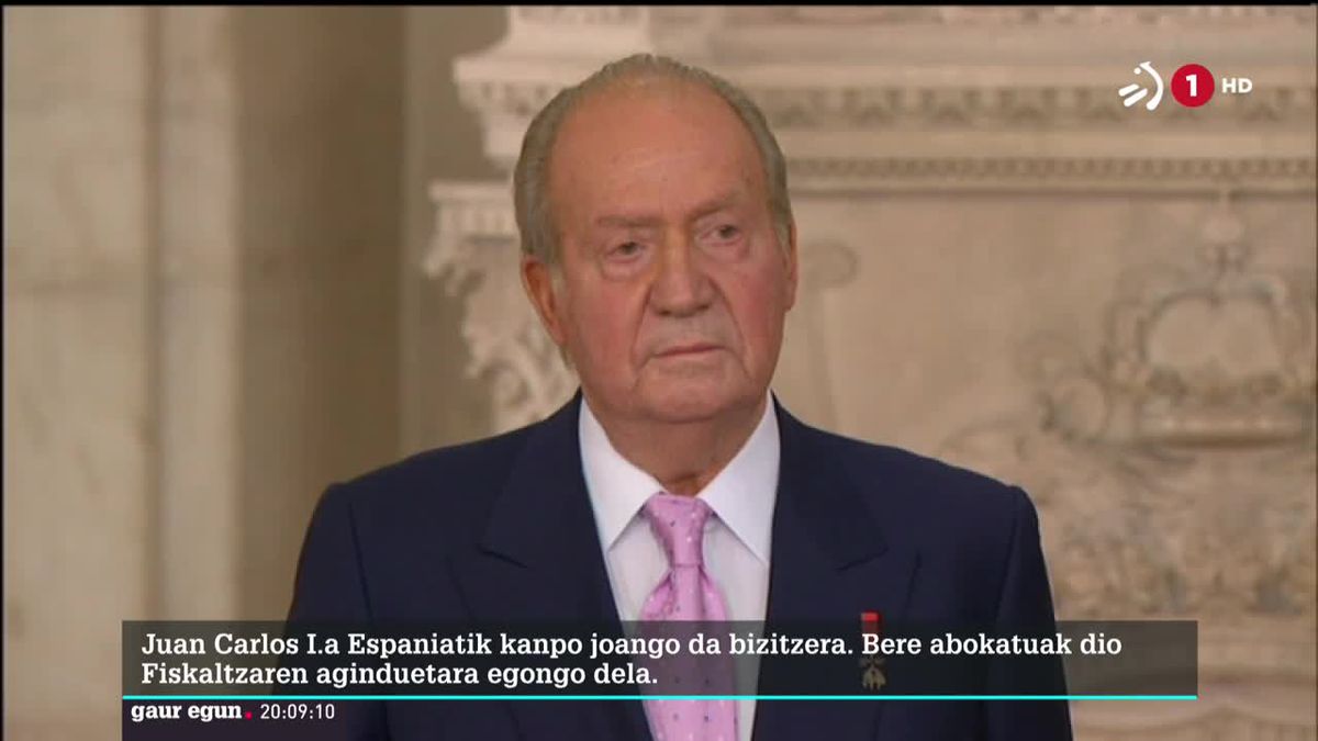 Juan Carlos I.a. EiTBren bideo batetik hartutako argazkia.
