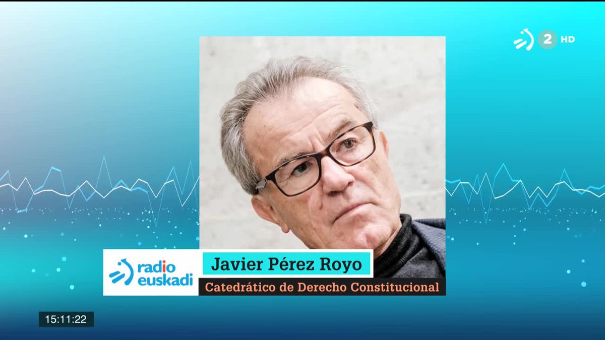 Javier Pérez Royo. Imagen obtenida de un vídeo de ETB.