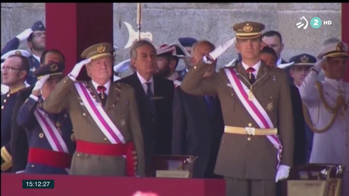 Los reyes de España. Imagen obtenida de un vídeo de ETB.