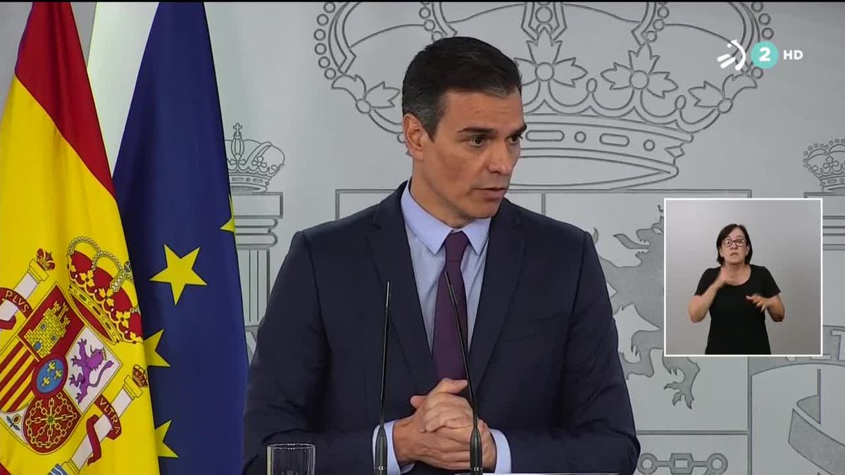 Pedro Sánchez. Foto obtenida de un vídeo de EiTB.