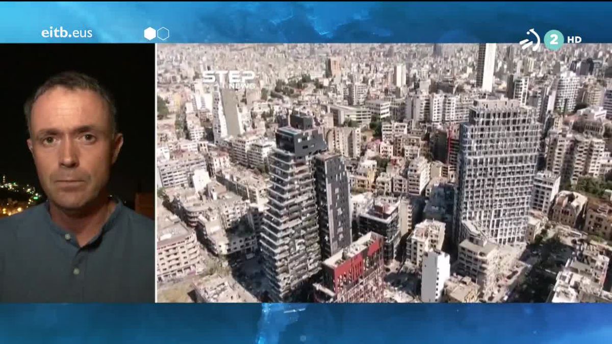 La actualidad en Beirut de la mano de Mikel Ayestaran. Imagen obtenida de un video de EiTB.