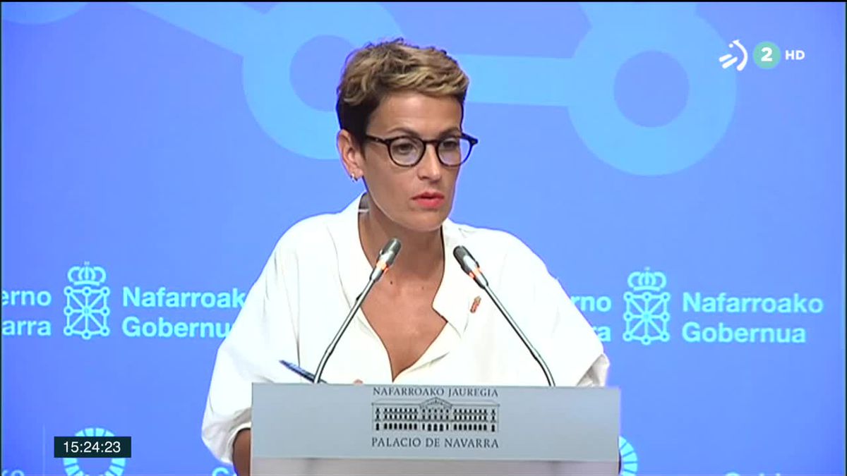 María Chivite, presidenta del Gobierno de Navarra, hoy. 