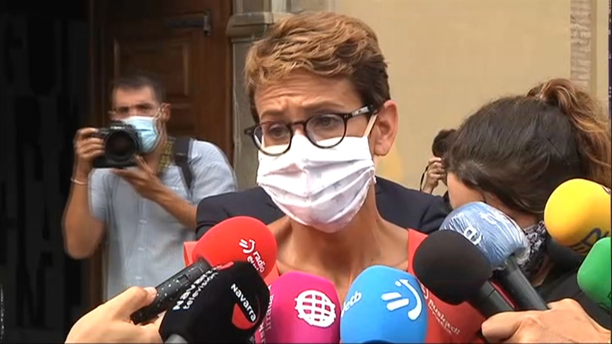 María Chivite. Imagen obtenida de un vídeo de ETB.