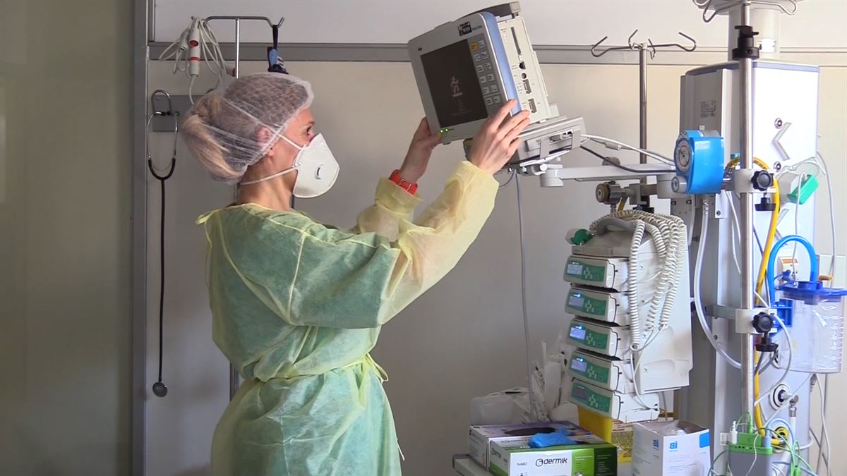 Hospitales vascos con casos de coronavirus. Imagen obtenida de un vídeo de ETB.