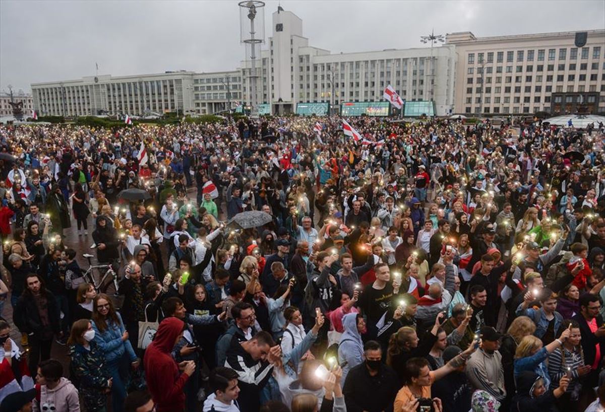 Milaka manifestari, Minsk Bielorrusiako hiriburuan