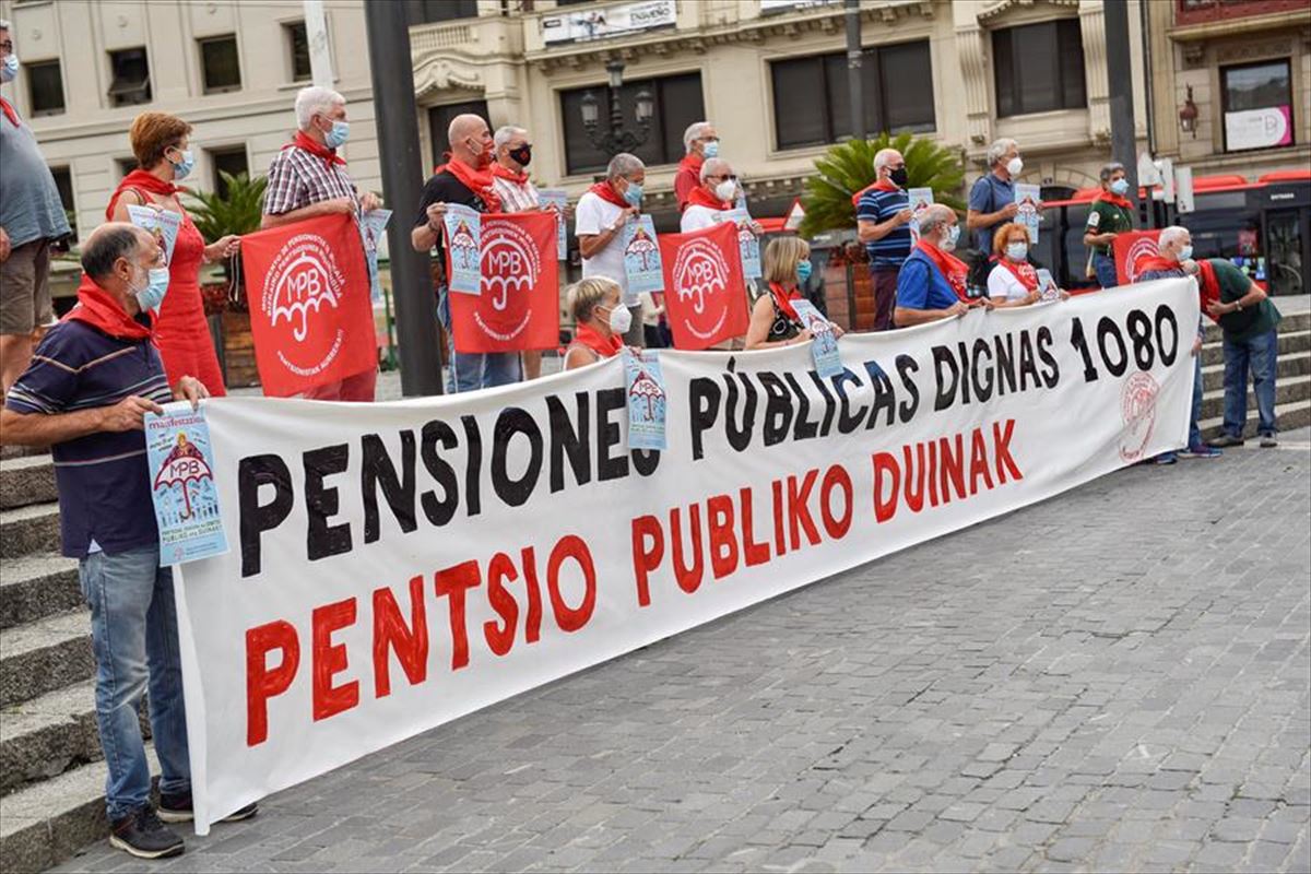 Movimiento de Pensionistas de Bizkaia. Foto: EFE.