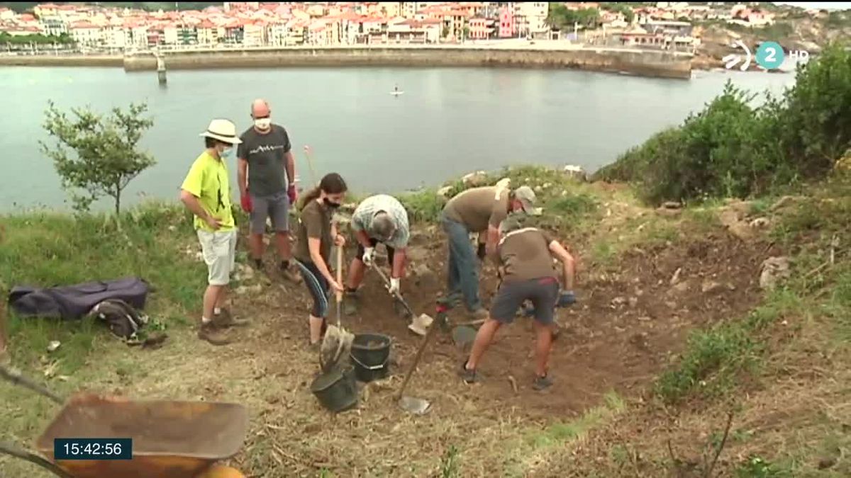 Lekeitio, esta mañana. Imagen obtenida de un vídeo de ETB.