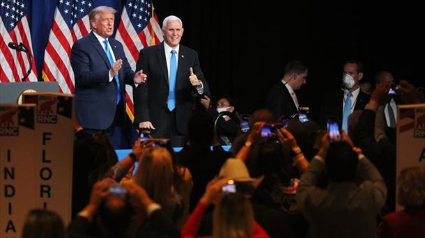 Donal Trump y Mike Pence, candidatos a la Presidencia y a la Vicepresidencia por los republicanos